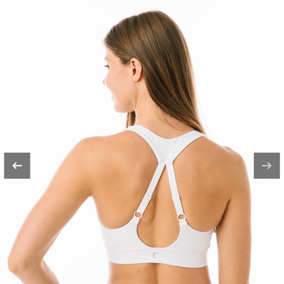 White Polka Front Zip Adjustable All Star Bra - Picture 2 of 3